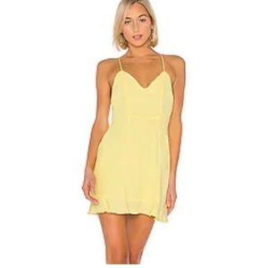 SUPERDOWN x Revolve Monet Mini Dress Light Yellow Spaghetti Strap